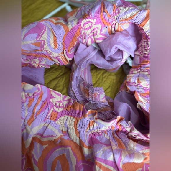 aerie vibrant pink & orange ruffled shorts NWT🧡🩷 - Picture 4 of 6